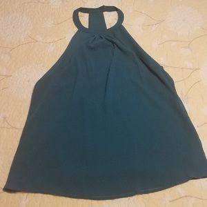 Dark teal halter with t back. Size 10